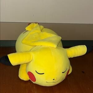 Pokemon 18” Sleeping Pikachu Soft Jumbo Large Plush Pillow Buddy